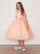 Short Sleeve Lace Bodice Flower Girl Dress - The Dress Outlet