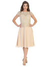 Short Sleeve Mother of the Bride Cocktail Dress - The Dress Outlet