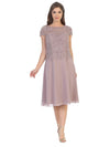 Short Sleeve Mother of the Bride Cocktail Dress - The Dress Outlet