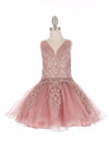 Short Sleeveless Flower Girl Dress - The Dress Outlet