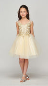 Short Sleeveless Tulle  Flower Girl Dress - The Dress Outlet