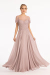 Short Sleeves Mother of the Bride Long Dress - The Dress Outlet