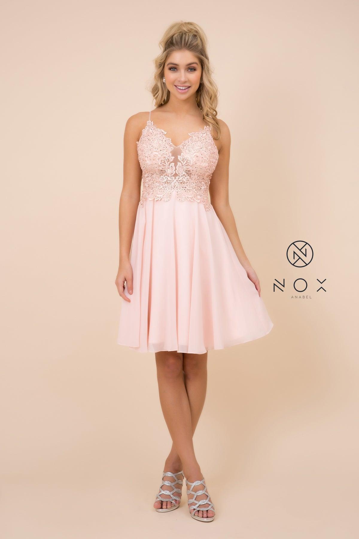 Short Spaghetti Strap Homecoming Dress Sale - The Dress Outlet