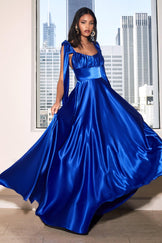Desert Rose Cinderella Divine 7490 Sleeveless A Line Satin Prom Dress ...