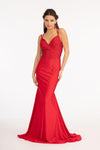 Sleeveless Beaded Mermaid Prom Long Dress - The Dress Outlet