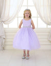 Sleeveless Beaded Waistline Flower Girl Dress - The Dress Outlet