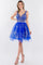 Sleeveless Embroidered Short Homecoming Dress - The Dress Outlet