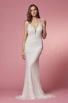 Sleeveless Formal Long Wedding Gown - The Dress Outlet