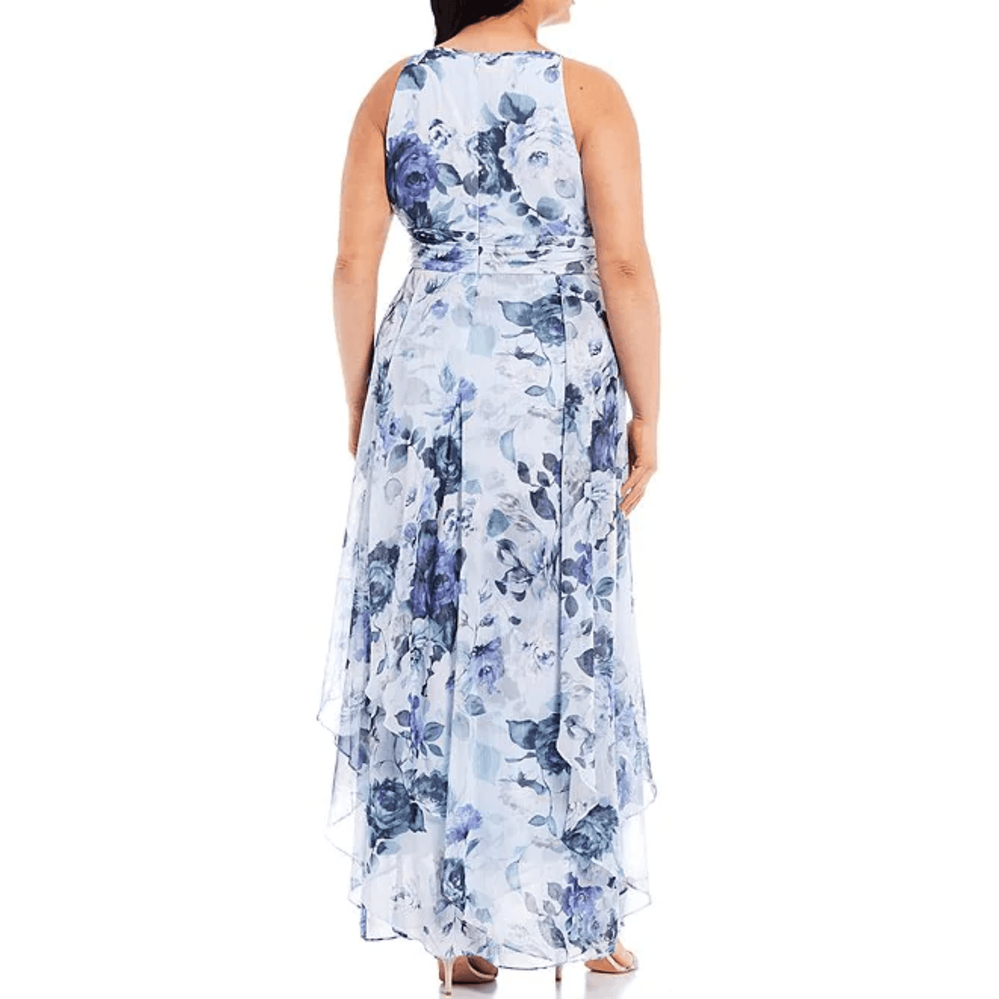 Sleeveless High Low Floral Dress Sale - The Dress Outlet