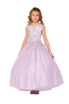 Sleeveless Long A-line Flower Girls Dress - The Dress Outlet