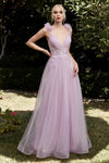 Sleeveless Long A Line Prom Dress - The Dress Outlet