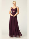 Sleeveless Long Bridesmaids Mesh Dress - The Dress Outlet