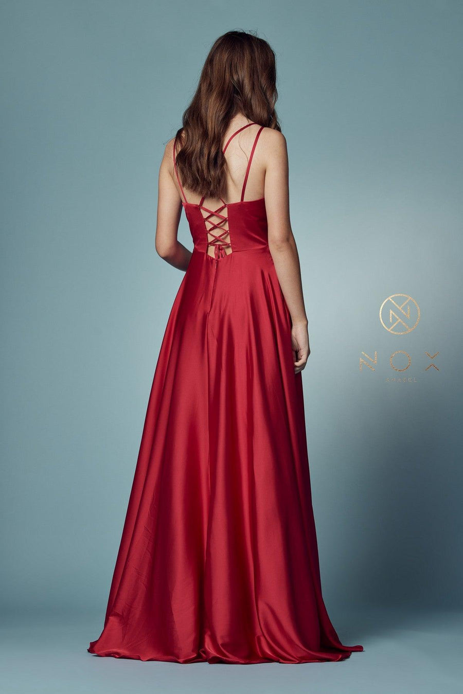 Sleeveless Long Fit and Flare Prom Dress - The Dress Outlet