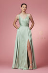 Sleeveless Long Fit and Flare Prom Dress - The Dress Outlet