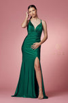 Sleeveless Long Fit and Flare Prom Dress - The Dress Outlet