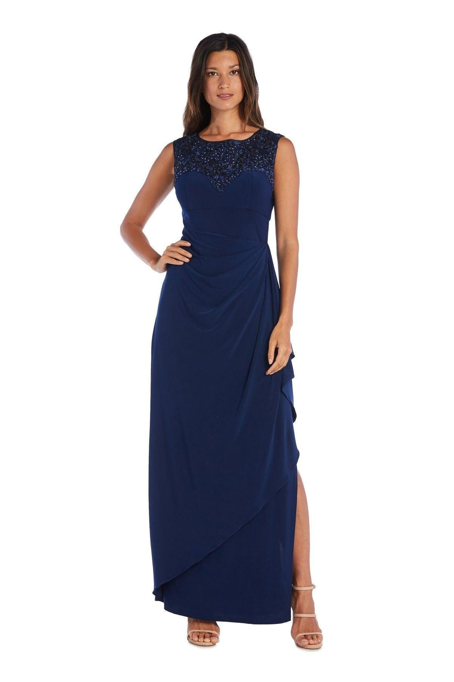 Sleeveless Sequined Evening Gown Sale - The Dress Outlet