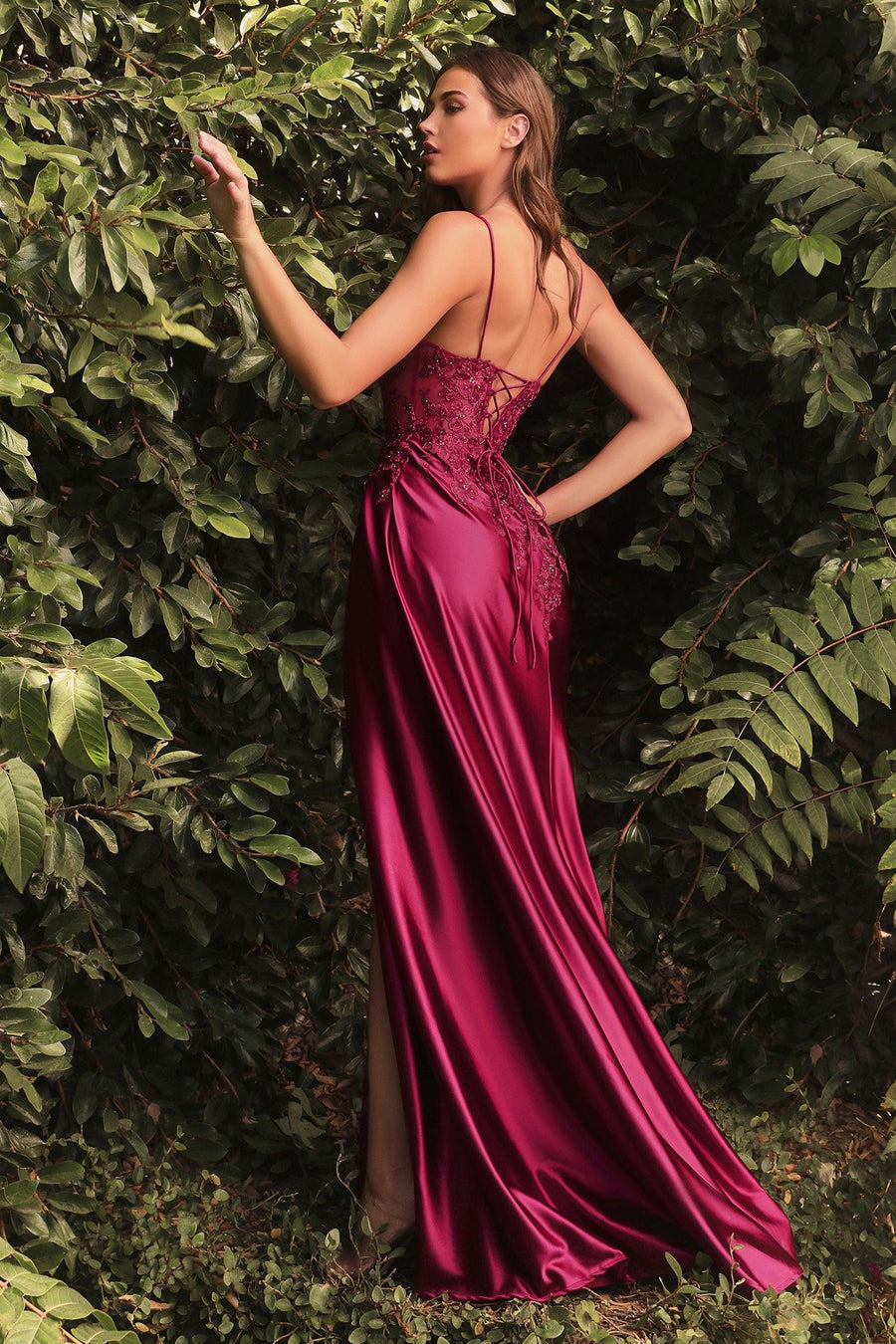 Spaghetti Strap Long Sexy Prom Dress - The Dress Outlet