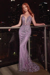 Spaghetti Strap Sexy Long Formal Prom Dress Violet