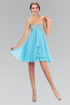 Strapless Chiffon Short Cocktail Dress - The Dress Outlet