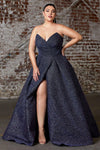 Strapless Long  Plus Size Evening Dress - The Dress Outlet