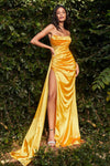 Strapless Long Sexy Prom Satin Dress - The Dress Outlet