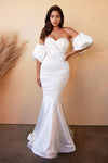 Strapless Off White Long Wedding Dress - The Dress Outlet