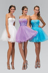 Strapless Short Tulle Prom Dress - The Dress Outlet