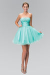 Strapless Short Tulle Prom Dress - The Dress Outlet