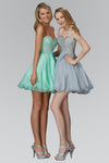 Strapless Sweetheart Short Prom Dress - The Dress Outlet