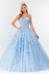 Strapless with Mesh Cape Quinceanera Dress - The Dress Outlet