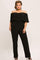 Sydneys Closet Formal Off Shoulder Jumpsuit - The Dress Outlet