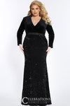 Sydneys Closet Long Sleeve Formal Evening Dress Sale - The Dress Outlet