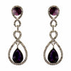 Tear Drop Shaped Clear Diamante Dangle Earrings - The Dress Outlet