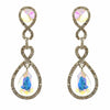 Tear Drop Shaped Clear Diamante Dangle Earrings - The Dress Outlet