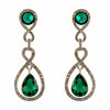 Tear Drop Shaped Clear Diamante Dangle Earrings - The Dress Outlet