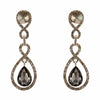 Tear Drop Shaped Clear Diamante Dangle Earrings - The Dress Outlet