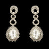 Teardrop Shaped Rhinestone Clear Diamante Earrings - The Dress Outlet