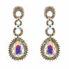 Teardrop Shaped Rhinestone Clear Diamante Earrings - The Dress Outlet