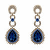 Teardrop Shaped Rhinestone Clear Diamante Earrings - The Dress Outlet