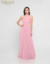 Terani Couture Bridesmaid Long Halter Gown 1813B5193 - The Dress Outlet