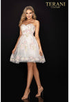 Terani Couture Floral Prom Short Dress 2011P1025 - The Dress Outlet