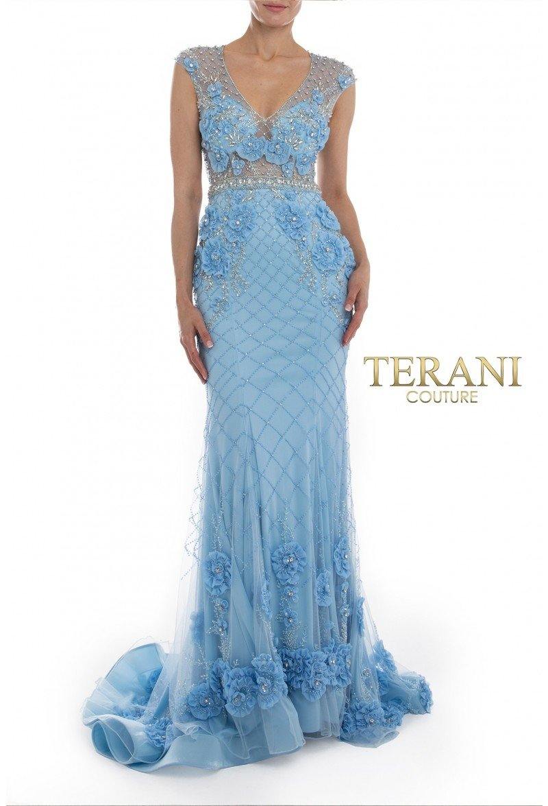 Terani Couture Fitted Long Prom Dress 1722GL4488 - The Dress Outlet