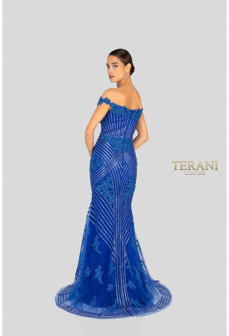 Terani Couture Fitted Long Prom Dress 1912GL9572 - The Dress Outlet