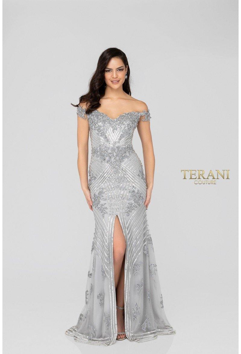 Terani Couture Fitted Long Prom Dress 1912GL9572 - The Dress Outlet