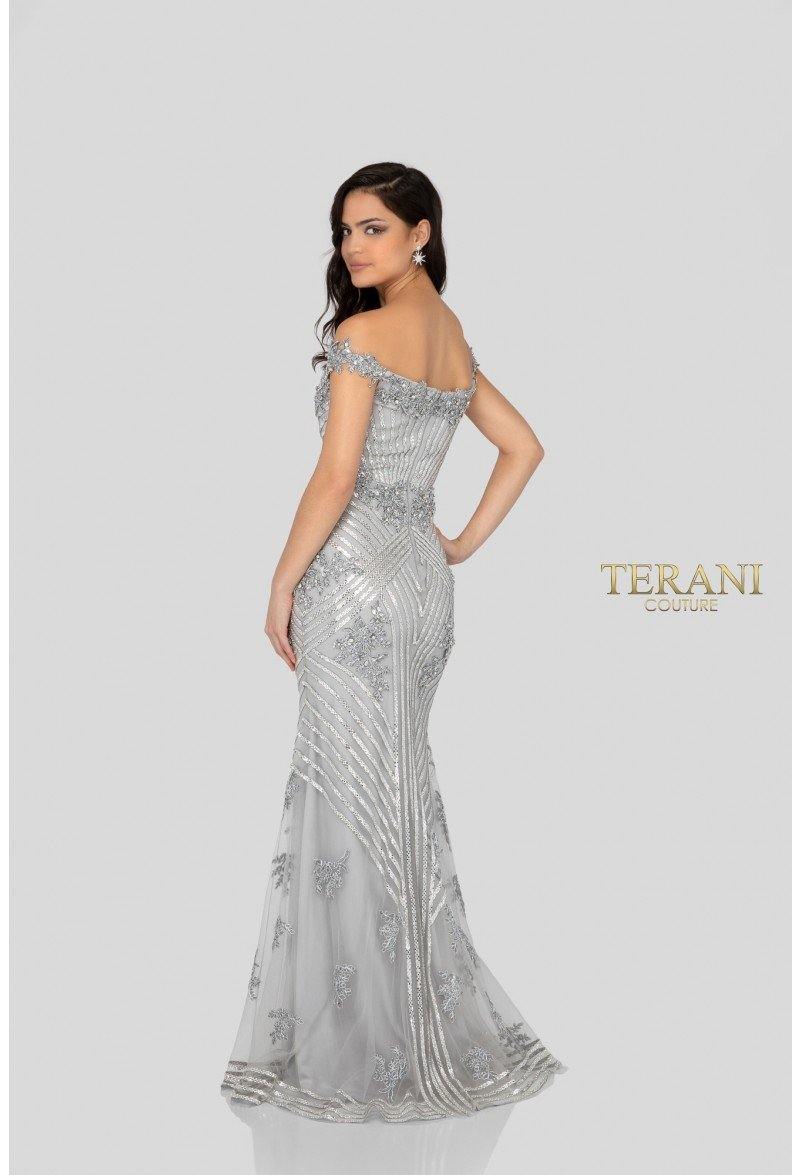 Terani Couture Fitted Long Prom Dress 1912GL9572 - The Dress Outlet