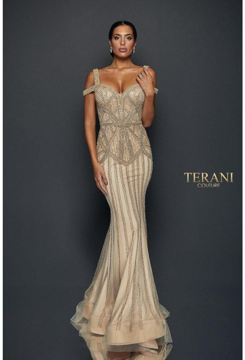 Terani Couture Fitted Long Prom Dress 1922GL0680 - The Dress Outlet