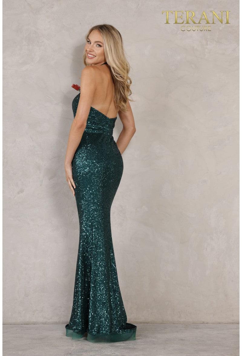 Terani Couture Halter Long Sexy Prom Dress 2215P0018 - The Dress Outlet