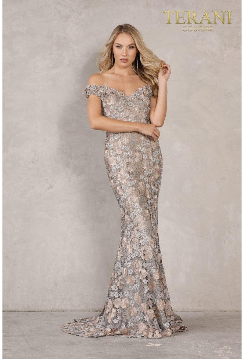 Terani Couture Long Formal Fitted Dress 2111M5271 - The Dress Outlet