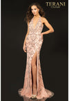 Terani Couture Long Halter Evening Gown 2012P1463 - The Dress Outlet