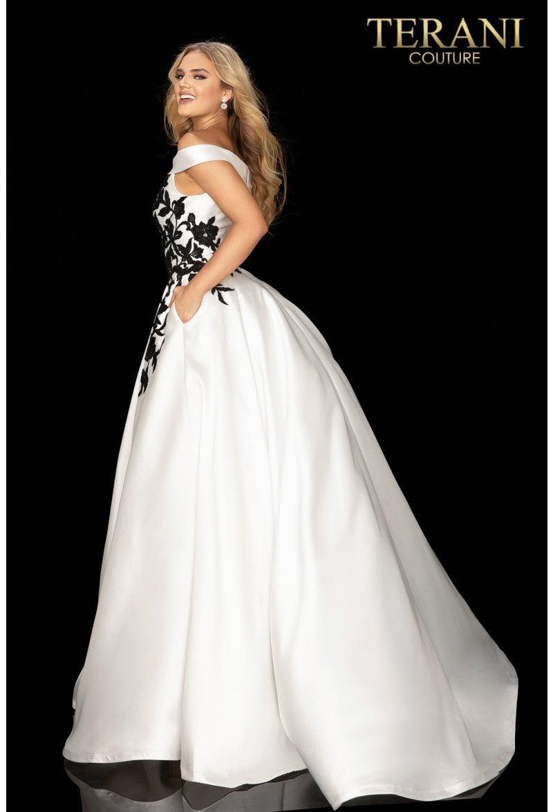 Terani Couture Long Off Shoulder Prom Dress 2011P1229 - The Dress Outlet